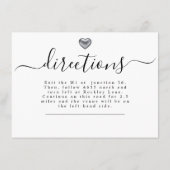 シンプル銀モダンハート結婚文房具 エンクロージャーカード (裏面)