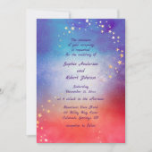 シンプル銀河系モダン宇宙スターズ結婚ズ 招待状 (正面)