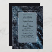 シンプル銀河系モダン宇宙スター結婚ズの招待 招待状 (正面/裏面)