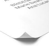 シンプル銀箔書道結婚式 プログラム(3) ポスター (角)