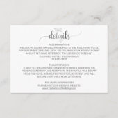 シンプル銀箔書道詳細カード エンクロージャーカード (正面)