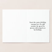 シンプル銀箔「誕生日を持つ」カー素晴らしド 箔カード (内部)