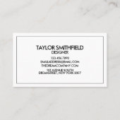 シンプル銀金属名刺 名刺 (裏面)