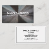 シンプル銀金属名刺 名刺 (正面/裏面)