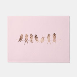 シンプル銅モダン鳥 |ドアマット ドアマット