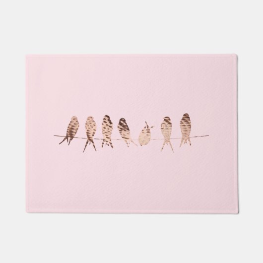 シンプル銅モダン鳥 |ドアマット ドアマット (正面)