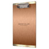 シンプル銅茶色と金ゴールドメタリック クリップボード (左)