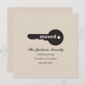 シンプル鍵の移動告知 案内状 (正面/裏面)