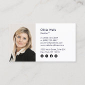 シンプル鍵フロントネイビ実在ーエステート写真] コーリングカード (裏面)