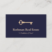 シンプル鍵フロントネイビ実在ーエステート写真] コーリングカード (正面)