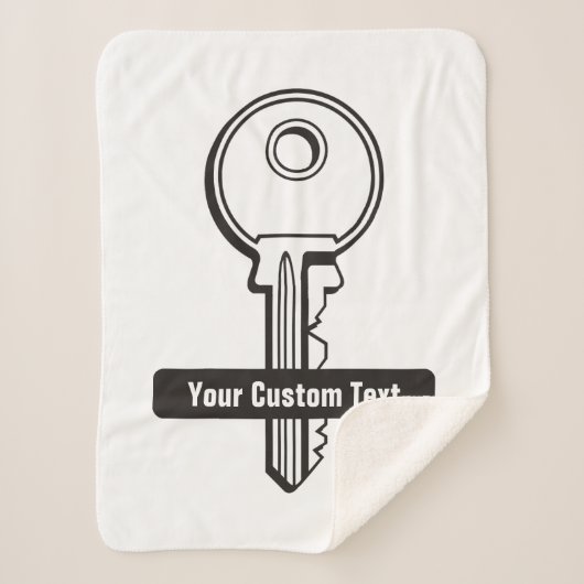 シンプル鍵 シェルパブランケット (正面)