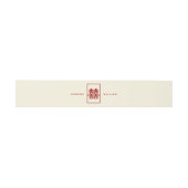 シンプル長方形の二重中国の幸福結婚の 招待状ベリーバンド (フラット)