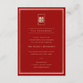 シンプル長方形ダブルハピネス茶道 エンクロージャーカード (正面)