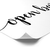 シンプル開いたバー |ブラックスクリプト任意のイベント記号 ポスター (角)