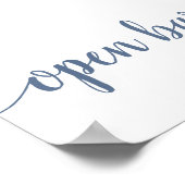 シンプル開いたバー | Dusty Blue任意のイベント ポスター (角)