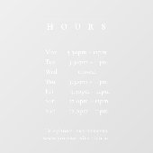 シンプル開ミニマルエレガント始時間のホワイトタイミング ウィンドウサイン (シート)