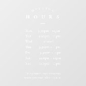 シンプル開ミニマルエレガント始時間のホワイトタイミング ウィンドウサイン (シート)