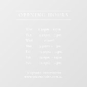 シンプル開ミニマルエレガント始時間のホワイトタイミング ウィンドウサイン (シート)