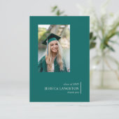 シンプル院写真グリーンサンキューカード サンキューカード (スタンド正面)