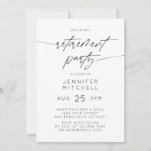 シンプル除エレガント職パーティー写真 招待状 (正面)