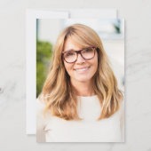 シンプル除エレガント職パーティー写真 招待状 (裏面)