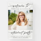 シンプル除エレガント職パーティー歓迎 横断幕 (縦)