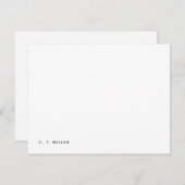 シンプル離れタイポグラフィ名プロフェッショナル ノートカード (正面/裏面)