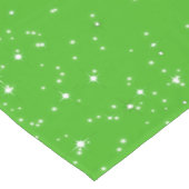 シンプル雪と星の緑または色 ショートテーブルランナー (コーナー)