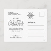 シンプル雪ミニマル片 シーズンポストカード (裏面)