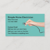シンプル電気工事士電気コードの名刺 名刺 (正面)