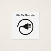 シンプル電気技師ロゴテンプレート名刺 (正面)