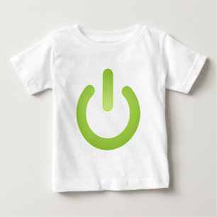 シンプル電源ボタン ベビーTシャツ