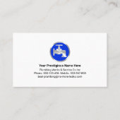 シンプル電話の位置縁ど配管 名刺 (裏面)