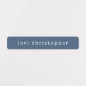 シンプル青い子の名前ラベル ラベル (デザイン1)