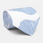 シンプル青い白の大きな牛の斑点の動物パターン ネクタイ (ロール)