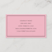 シンプル青とピンク縁どと 名刺 (裏面)