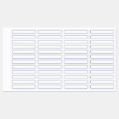 シンプル青と白の空白の縁どテンプレート ラベル (シート)