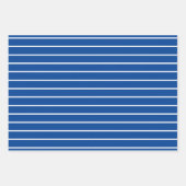 シンプル青と白の航海のいかりパーソナライズされた ラッピングペーパーシート (正面2)