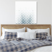 シンプル青と白 キャンバスプリント (インサイチュ (寝室))