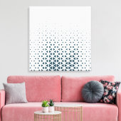 シンプル青と白 キャンバスプリント (インサイチュ (リビング))