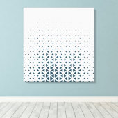 シンプル青と白 キャンバスプリント (インサイチュ (ウッドフロア))