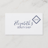 シンプル青と白 名刺 (正面)