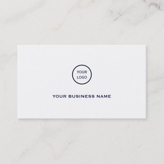 シンプル青と白 名刺 (正面)