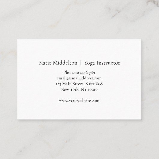 シンプル青の名刺 名刺 (裏面)