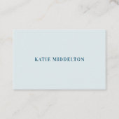 シンプル青の名刺 名刺 (正面)