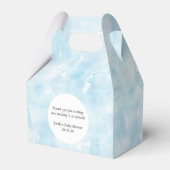 シンプル青の繊細な水の色のテクスチャパターン フェイバーボックス (正面サイド)