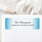 シンプル青エレガントグラデーション ラベル (インサイチュ)