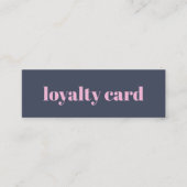 シンプル青エレガントピンクロイヤリティカード ロイヤリティカード (正面)
