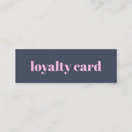 シンプル青エレガントピンクロイヤリティカード ロイヤリティカード (正面)