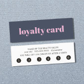 シンプル青エレガントピンクロイヤリティカード ロイヤリティカード